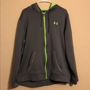 UA lime green hoodie